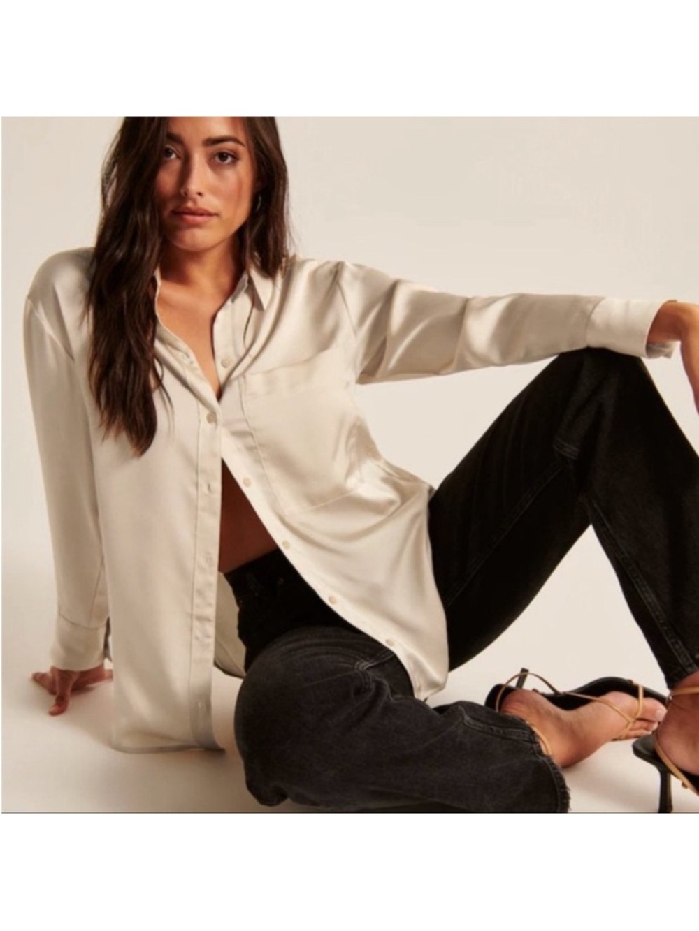 Abercrombie Satin Button Up